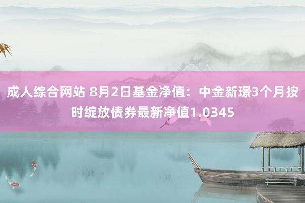 成人综合网站 8月2日基金净值：中金新璟3个月按时绽放债券最新净值1.0345