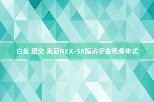 白丝 足交 索尼NEX-5R赈济哪些视频体式