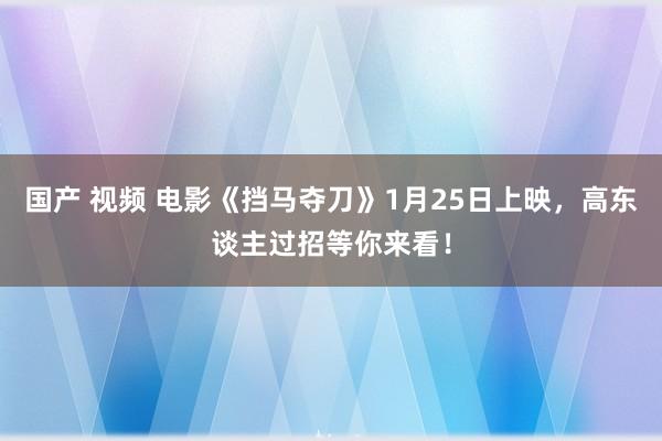 国产 视频 电影《挡马夺刀》1月25日上映，高东谈主过招等你来看！